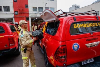 Corpo de Bombeiros em atuação no Paraná