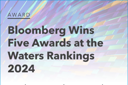 Bloomberg ganha cinco prêmios no Waters Rankings 2024